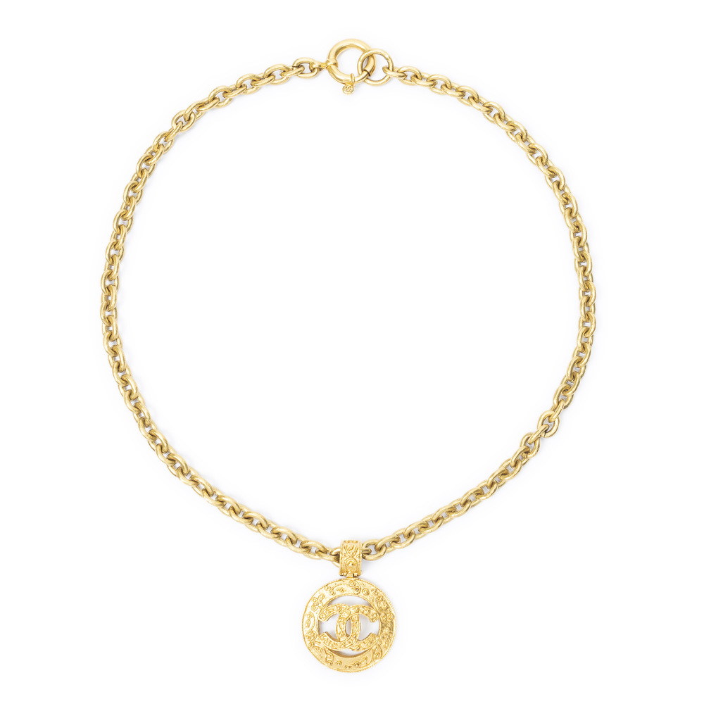 Chanel CC Medallion Pendant Necklace